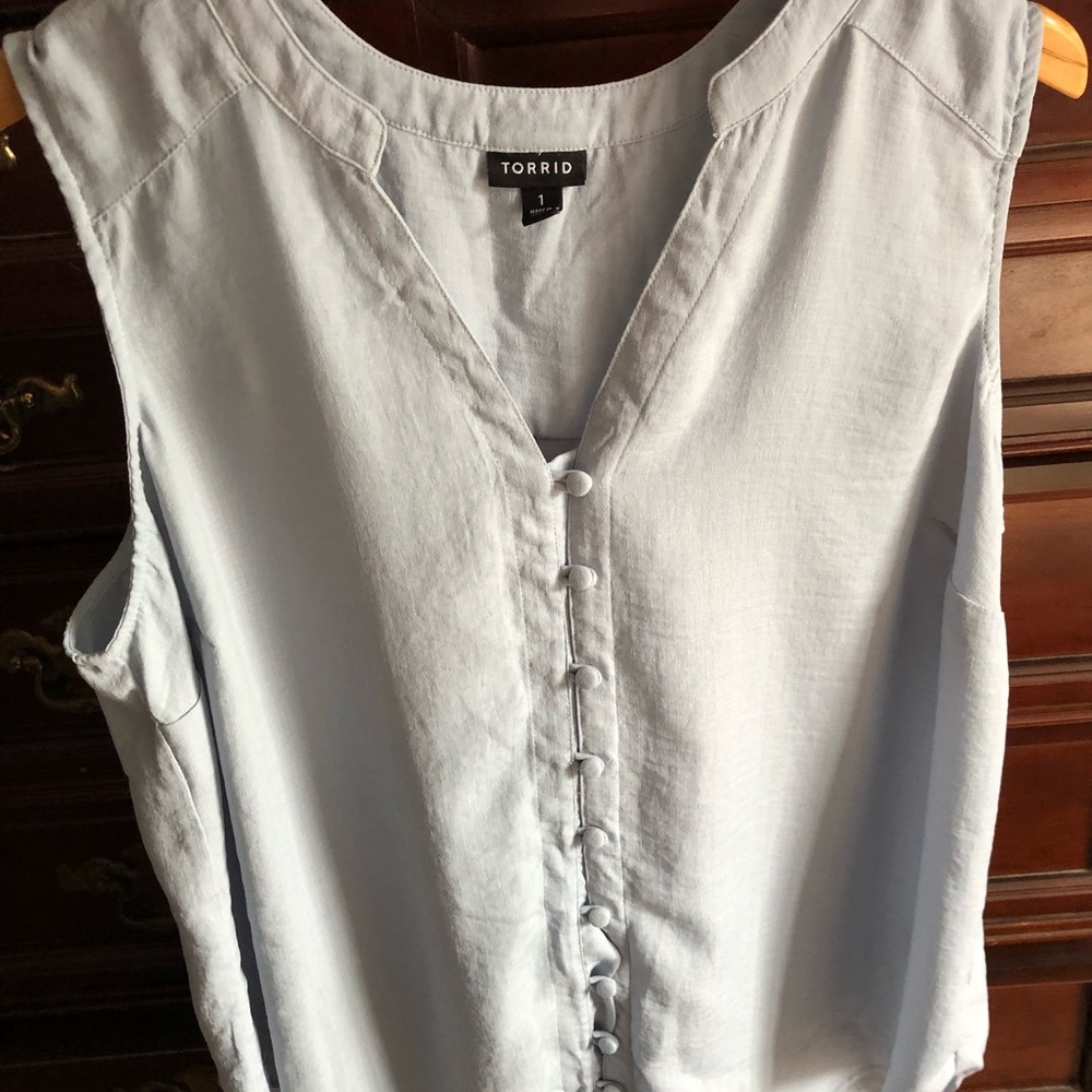 Torrid light blue shirt